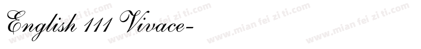 English 111 Vivace字体转换